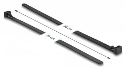 Delock 19064 Kabelbinder Zwart Hittegestabiliseerd, Herbruikbaar 100 stuk(s)