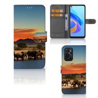 OPPO A76 | A96 | Telefoonhoesje | Met pasjeshouder | Olifanten - thumbnail
