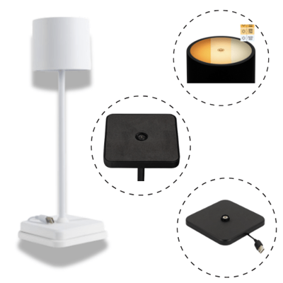 LED's Light Oplaadbare LED Tafellamp - Dimbaar via aanraking - Binnen en buiten - Wit