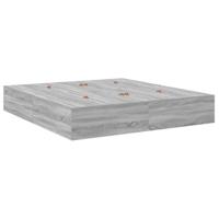 Bedframe Grijs sonoma 200 x 200 x 31.5 cm Bewerkt hout - thumbnail