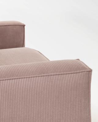 Kave Home 3-zits Bank 'Blok' Rib, kleur Roze