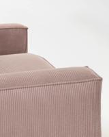 Kave Home 3-zits Bank 'Blok' Rib, kleur Roze - thumbnail