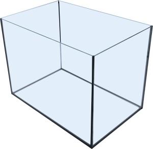 AQUARIUM MET ZWARTE KIT 30X20X20 CM