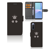 Sony Xperia 10 III Leuk Hoesje Gorilla | Portemonnee hoesje - thumbnail