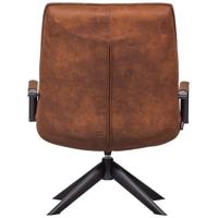 WOOOD Draaifauteuil 'Jouke' Met armleuning, PU, kleur Cognac - thumbnail