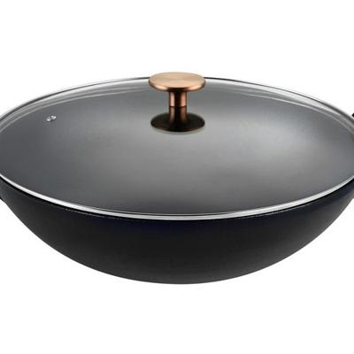 Buccan - Hamersley - Gietijzeren wokpan 36cm - Zwart
