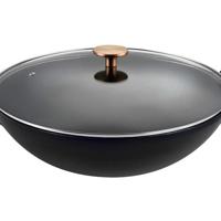 Buccan - Hamersley - Gietijzeren wokpan 36cm - Zwart - thumbnail