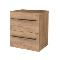 Badmeubelset BWS Salt 60x46cm Met Grepen 2 Lades Met Afdekplaat Whisky Oak - thumbnail