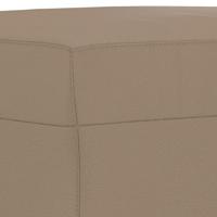 3-delige Loungeset met kussens kunstleer cappuccinokleurig - thumbnail