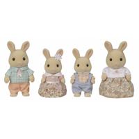 Miniatuurbeeldjes - SYLVANIAN FAMILIES - 5706 - De familie Creme Rabbit - thumbnail
