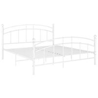 Bedframe metaal wit 180x200 cm - thumbnail