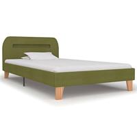 Bedframe met LED stof groen 90x200 cm - thumbnail