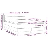 Boxspring met matras fluweel donkergroen 160x210 cm - thumbnail