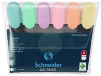 Schneider markeerstift Job 150, etui van 6 stuks in geassorteerde pastelkleuren - thumbnail