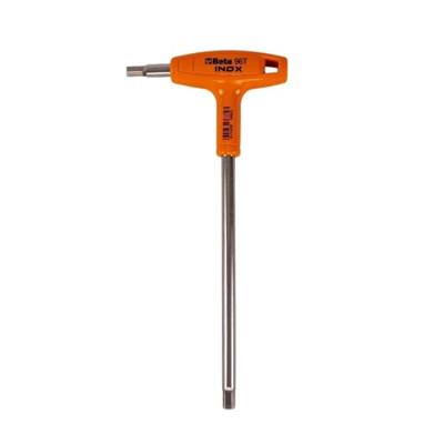 Beta Haakse stiftsleutels met krachthandgreep, vervaardigd uit roestvast staal 96T INOX 8 - 000961943 Beta Haakse stiftsleutels met krachthandgreep, vervaardigd uit roestvast staal 96T INOX 8 - 000961943