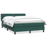 Boxspring met matras fluweel donkergroen 140x210 cm - thumbnail