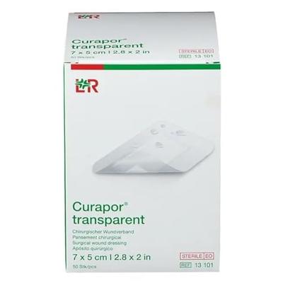 Curapor Transparant Steriel 7cmx 5cm 50 13101