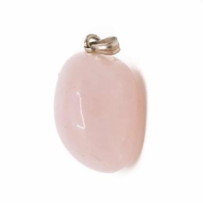 Rozenkwarts Trommelsteen Hanger Rozenkwarts Trommelsteen Hanger