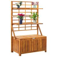 VidaXL Opbergbox met latwerk 99x55x160 cm massief acaciahout - thumbnail