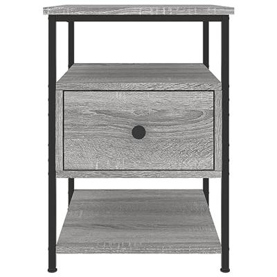 Nachtkastjes 2 st 40x42x56 cm bewerkt hout grijs sonoma eiken