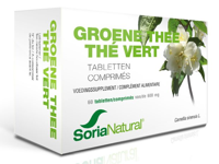 Soria Natural Groene Thee 600mg Tabletten 60st - thumbnail