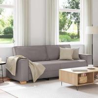 3-zitsbank Taupe 180 cm Stof - thumbnail