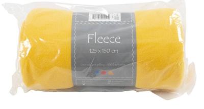 Creativ Company Fleece, l: 125 cm, b: 150 cm, 200 gr, geel, 1 stuk