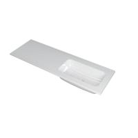 INK Faktor Wastafel Polystone Rechts Zonder Kraangat - 1400x450x15 mm - Glans Wit - thumbnail
