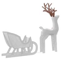 VidaXL Kerstdecoratie rendier en slee 100 led&apos;s koudwit - thumbnail