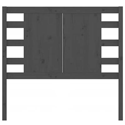 Hoofdbord 96x4x100 cm massief grenenhout grijs