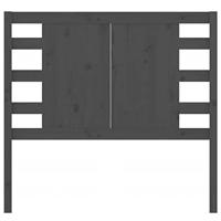 Hoofdbord 96x4x100 cm massief grenenhout grijs - thumbnail