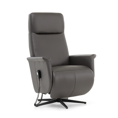 Sta-op Stoel J-107 Donkerblauw Leer