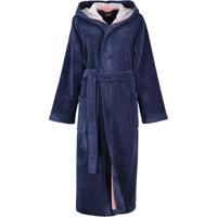 Cawö Cawö Badjas met capuchon 830 Doubleface marine 44/46 - thumbnail