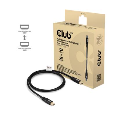 club3D CAC-1165 DisplayPort-kabel Aansluitkabel 1 m Zwart