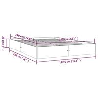 Bedframe massief hout wit 140x190 cm - thumbnail