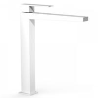 Wastafelmengkraan Tres Slim Exclusive Vierkant met Hendel Hoog Mat Wit Tres - thumbnail