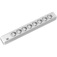 Bachmann 333.001 19 inch 1 HE Geaarde contactdoos Wit - thumbnail