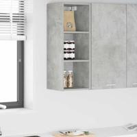 Hangkast Riga Beton Grijs 30 x 29,5 x 80 cm Bewerkt hout - thumbnail