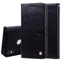 Zakelijke stijl olie Wax textuur horizontale Flip lederen Case voor de Xiaomi Redmi S2 met houder & kaartsleuven & portemonnee (zwart) - thumbnail