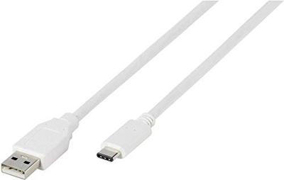 Vivanco USB-kabel USB 2.0 USB-A stekker, USB-C stekker 1.20 m Wit 38756