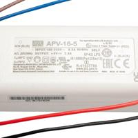 Mean Well APV-16-5 LED-Trafo Konstantspannung 13W 0-2.6A 5 V/DC not dimmbar, Überlastschutz 1 pc(s) - thumbnail