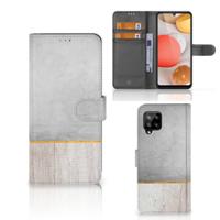 Samsung Galaxy A42 5G | Book Style Case | Wood Concrete - thumbnail