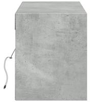 Tv-wandmeubel met LED-verlichting 140x31x38 cm betongrijs - thumbnail