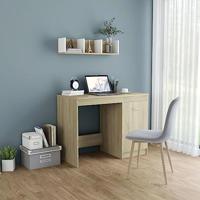 Bureau 100x50x76 cm bewerkt hout sonoma eikenkleurig - thumbnail