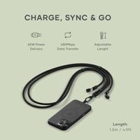 Satechi OntheGo Crossbody Lanyard kabel - Black - thumbnail
