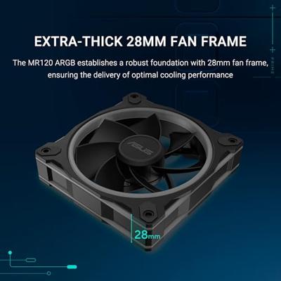 ASUS Prime MR120 Fan ARGB Reverse Black Computer behuizing Ventilator 12 cm Zwart