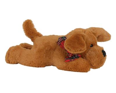 Hond polyester l18b35h13cm bruin Decoris - Decoris