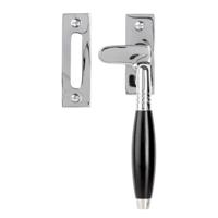 De Oude Deurklink Raamsluiting Klassiek glanzend nikkel rechts - thumbnail