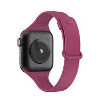 TPU Slim Fit bandje - Wijnrood - Geschikt voor Apple Watch 44mm / 45mm / 46mm / 49mm - thumbnail