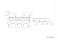 Trio 4-lichts plafondlampCadiz zwart - R81784042 - thumbnail
